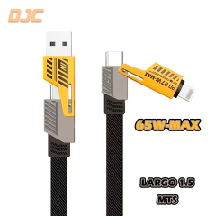 CABLE 4 EN 1 DE 65W-MAX 1.5 MTS | PROTECTORES METAL