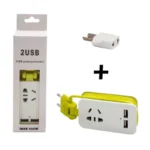 ALARGUE ADAPTADOR C/CABLE 1.5M + 2USB MAX 500W