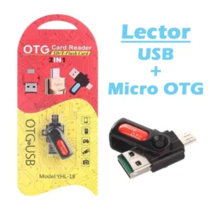 LECTOR DE MEMORIA MICROSD V8+OTG 2 IN 1