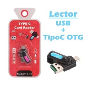 LECTOR DE MEMORIA MICROSD TIPO-C + USB 2 IN 1