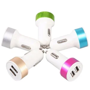 CARGADOR PARA AUTO 2USB 1A EN BOLSA