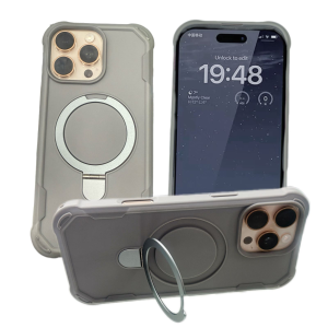 FUNDA PUXIDA SILICONA REFORZADA CON SOPORTE   IP 12 / IP 12 PRO