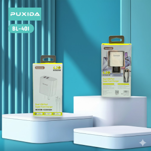 CARGADOR BONOCE CON 2 PUERTO USB + CABLE USB A LIGHTNING - CARGA DE 4.2A BL-40I