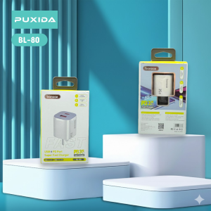 CARGADOR BONOCE CON PUERTO USB + TIPO C - CARGA 35W BL-80
