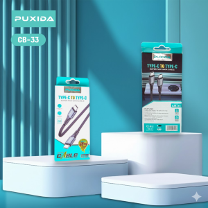 CABLE PUXIDA TIPO C A TIPO C - CARGA SUPER RÁPIDA DE 65W - CON PVC CB-33
