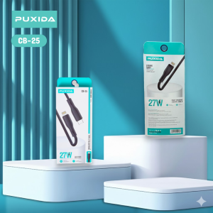 CABLE PUXIDA TIPO C A LIGHTNING - CARGA RÁPIDA DE 27W - CON PVC REFORZADO CB-25
