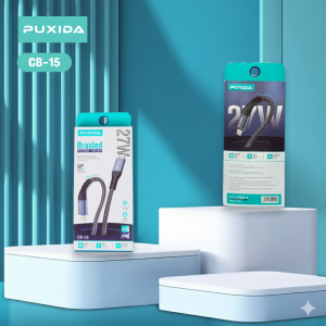 CABLE PUXIDA TIPO C A LIGHTNING - CARGA RÁPIDA DE 27W - CON MALLA TRENZADA CB-15