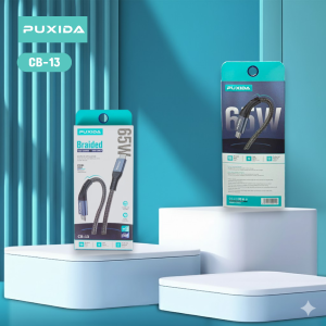 CABLE PUXIDA TIPO C A TIPO C - CARGA SUPER RÁPIDA DE 65W - CON MALLA TRENZADA CB-13