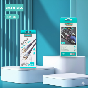 CABLE PUXIDA TIPO C A TIPO C - CARGA SUPER RÁPIDA DE 65W - CON MALLA TIPO CORDÓN CB-03