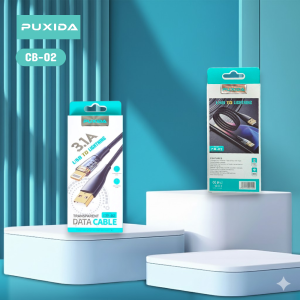 CABLE PUXIDA USB A LIGHTNING - CARGA RÁPIDA DE 3.1A - CON MALLA TIPO CORDÓN CB-02