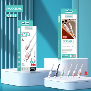 CABLE PUXIDA USB A LIGHTNING- MALLADO -DE 6A CB-52