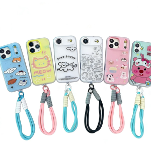 FUNDA SILICONA CON DISEÑO + CORREA - IP13-17PM FUNDA-26